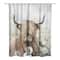 Highland Cow Dandelion Field 71" x 74" Shower Curtain